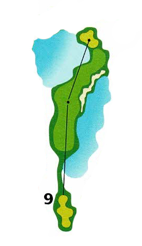 drawn image of hole 9 at fountain hills